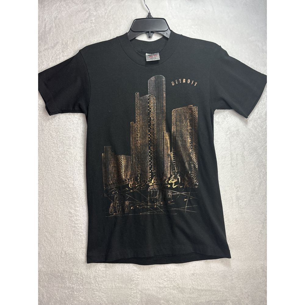 Vintage 90s Michou Shiny Downtown Pittsburgh T-Shirt youth small Oneita tag USA
